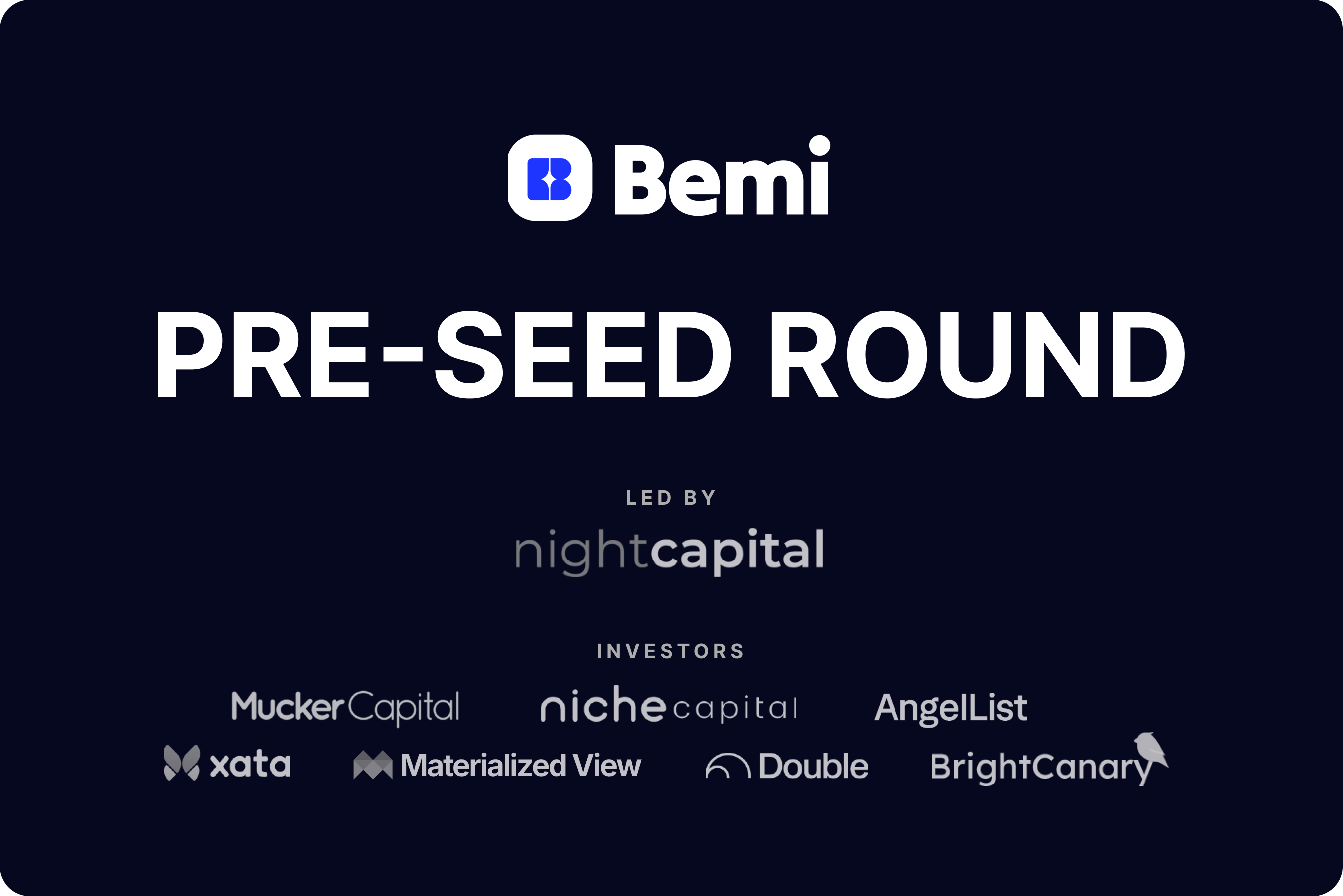 Announcing Our Pre-Seed Round